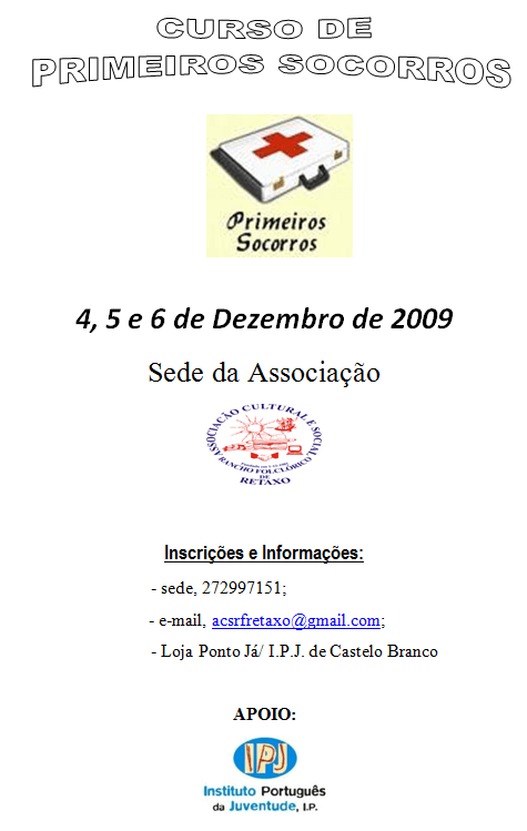 Curso primeiros socorros Curso primeiros socorros